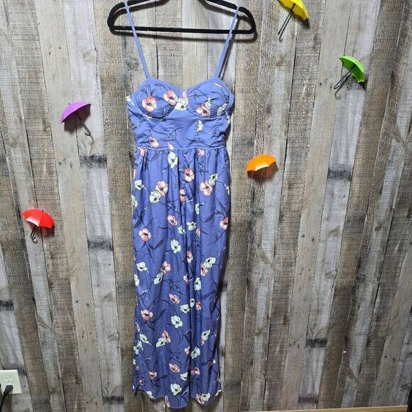 Band of Gypsies Purple Floral Jumpsuit - Picture 1 of 4